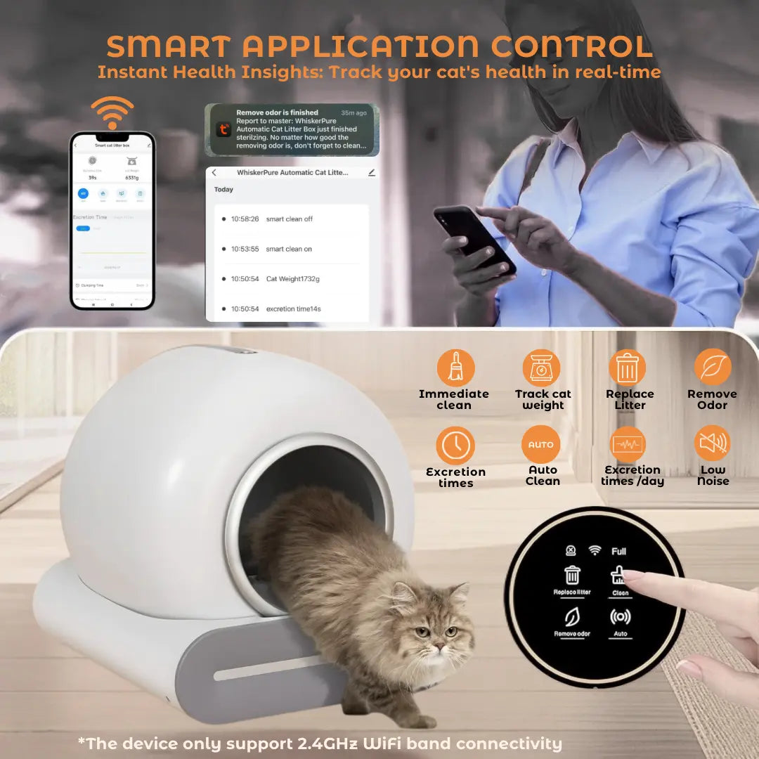 WhiskerPure Smart Self-Cleaning Litter Box